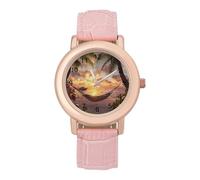 Sunset in Paradise - Reloj de pulsera para mujer, elegante, analógico, de cuarzo, correa de piel