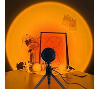 Sunset Lamp, Sunset Projection Lamp, LáMpara de Sunset Dimmable, 3 Modos Rainbow Led RotacióN 180° RomáNtico Visual Proyector de Puesta de Sol, Para de La Sala de Estar Del Dormitorio Sunset Red