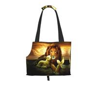 Sunset Lion Cordero Bird Print Puppy Carrier Dog Walking Bags Pets Dogs Carrier Bag for Small Dogs and Cat and Rabbit