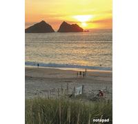 Sunset Notepad: Un-margined, lined A4 note book