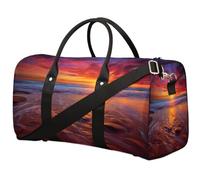 Sunset Ocean Beach - Bolsa de viaje para mujeres, hombres, niñas, niños, bolsas de fin de semana de 22.7 L, bolsa de equipaje de cabina para deportes, gimnasio, yoga, color, 22.7 L, Organizador de