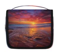 Sunset Ocean Beach - Neceser de viaje para mujeres, hombres, niños y niñas, bolsa de cosméticos de maquillaje, bolsa de lavado colgante, bolsa de aseo organizadora de artículos de tocador, color, 4.5