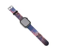 Sunset over Tel Aviv Beach Israel - Correas de repuesto de silicona para Apple Watch, 38mm/40mm, Acero inoxidable, Amatista