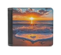 Sunset over The Ocean Love - Cartera plegable con múltiples ranuras para tarjetas para hombres y mujeres