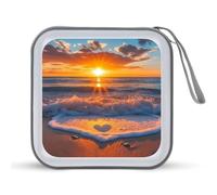Sunset over The Ocean Love - Funda para CD con capacidad para 40 DVD, portátil, para coche, hogar, viajes