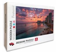 Sunset Puzzle de 6000 Piezas para Adultos, Puzzle Madera con Caja 179x105cm, Rompecabezas Adultos de Alta Dificultad, Juego de Rompecabezas, Pasatiempo Creativo, Regalos de Verano, (Ciudad) O-5469