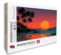 Sunset Puzzle de 6000 Piezas para Adultos, Puzzle Madera con Caja 179x105cm, Rompecabezas Adultos de Alta Dificultad, Pasatiempo Creativo, Juego de Rompecabezas, para Toda La Familia, (Playa) 5-2013