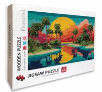 Sunset Puzzle Madera, áRbol Puzzle 6000 Piezas Adultos con Compact Box 179x105cm, Rompecabezas Desafiante, DIY Juegos de Rompecabezas Creativos para Hombres Mujeres, Decoración Verano Regalo, 7-7432