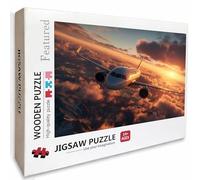 Sunset Puzzle Madera, AvióN Puzzle 4000 Piezas Adultos con Compact Box 141x87cm, Rompecabezas Desafiante, Juegos de Rompecabezas Creativos para Hombres Mujeres Adolescente, Regalos para niñas, 4-2381