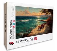 Sunset Puzzle Madera, Costero Puzzle 6000 Piezas Adultos con Compact Box 179x105cm, Rompecabezas Desafiante, DIY Juegos de Rompecabezas Creativos para Hombres Mujeres, Decoración Verano Regalo, 0-5961