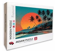 Sunset Puzzle Madera, Playa Puzzle 6000 Piezas Adultos con Compact Box 179x105cm, Rompecabezas Desafiante, Juegos de Rompecabezas Creativos para Hombres Mujeres, Decoración Verano, Regalo, 5-3216
