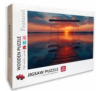 Sunset Puzzle Madera, Vista Al Mar Puzzle 6000 Piezas Adultos con Compact Box 179x105cm, Rompecabezas Desafiante, DIY Juegos de Rompecabezas Creativos para Hombres Mujeres, Decoración Verano, S-4339