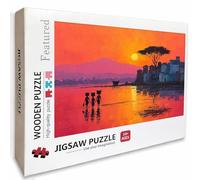 Sunset Puzzle Madera, Vista Puzzle 6000 Piezas Adultos con Compact Box 179x105cm, Rompecabezas Desafiante, Juegos de Rompecabezas Creativos para Hombres Mujeres, Decoración Verano, Regalo, 3-5576