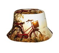 Sunset Rural View - Gorro unisex para exteriores, playa, pescador, escapada, vacaciones, regreso a la escuela, color negro