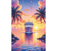 Sunset Sail Cruise Journal: 7-Day Cruise Vacation Planner with Pre-Cruise Travel Pages, Daily Log & Memory Book