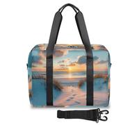 Sunset Sea Beach Dunes - Bolsa de viaje para mujeres, hombres, niñas y niños, bolsa de fin de semana, bolsa de viaje de 32 L, bolsa grande para viajes, deportes, gimnasio, color, Big, Organizador de
