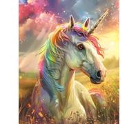 Sunset Unicorn Composition Notebook: Wide Ruled School Writing Book for Girls Ages 6-12 Featuring a Colorful Rainbow Horse, 110 Pages, 7.5 x 9.25 Inches