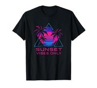 Sunset Vibes Only - Diseño geométrico de Playa Camiseta