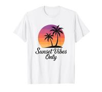 Sunset Vibes Only - Diseño gráfico de Playa Camiseta