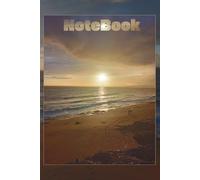 Sunset with sun low on the horizon - Notebook: A Minimal Lined Notebook Inspired by Nature
