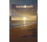 Sunset with sun low on the horizon - Notebook: A Minimal Lined Notebook Inspired by Nature | Hardcover