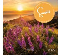 Sunsets 2027: Broschürenkalender mit Ferienterminen. Format: 30 x 30 cm