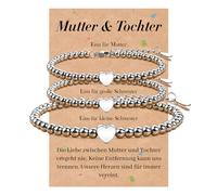 SUNSH 3 PCS Pulsera Regalo Madre Hija, Regalo Mamá Mí Hija Nieta, Regalos De Regreso a La Escuela Vuelta Al Cole/Día De La Madre/Cumpleaños/Navidad, Pulsera De Amor a Juego