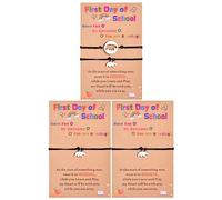 SUNSH Pulsera de regreso a la escuela para mamá y yo, para madre, hijo, hija, oso de dinosaurio, juego de pulseras a juego para 2/3/4/5/6, regalos para el primer día de escuela, regalo para ella, él