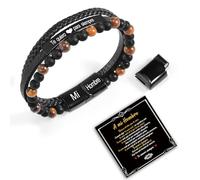 SUNSH Regalos Originales para Hombre, Pulsera Hombres, Regalos Marido Novio, Regalo Cumpleaños Aniversario Pareja San Valentín Navidad, Grabado - Te Quiero Para Siempre Mi Hombre