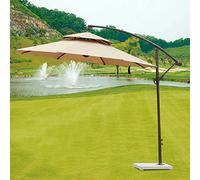 Sunshade Umbrellas, 8.8Ft / cranked/Cross Base/Ribs 8 for Outdoor/Balcony/Pool