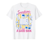 Sunshine and A Good Book Summer Reading Beach Reads Bookworm Camiseta
