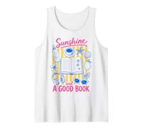 Sunshine and A Good Book Summer Reading Beach Reads Bookworm Camiseta sin Mangas