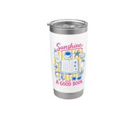 Sunshine And A Good Book Summer Reading Beach Reads Bookworm Vaso térmico de acero inoxidable de doble pared