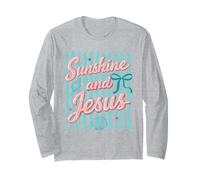 Sunshine and Jesus Christian Beach Faith Costero Verano Manga Larga