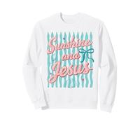 Sunshine and Jesus Christian Beach Faith Costero Verano Sudadera