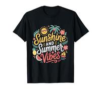 Sunshine and Summer Vibes Tropical Último día de Clases Camiseta