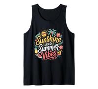 Sunshine and Summer Vibes Tropical Último día de Clases Camiseta sin Mangas