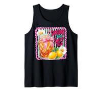 Sunshine and Sweet Tea Deep South Summer Mama Preppy Stripe Camiseta sin Mangas
