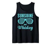 Sunshine and Whisky Vintage Retro Divertido Playa Verano Diseño Camiseta sin Mangas