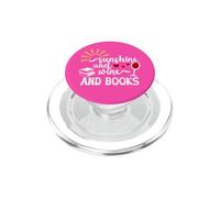 Sunshine and Wine and Books,Drink Wine Read Book Wine Theme PopSockets PopGrip para MagSafe