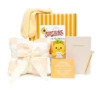 Sunshine Box Get Well Soon - Cestas de regalo para mujer, regalos pensando en ti, regalos acogedores para cuidado personal y paquete de cuidado para mayor comodidad y apoyo emocional, ideal para
