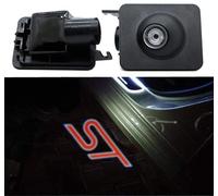Sunshine Fly 2 luces LED laterales bajo espejo Ghost proyector luz logo de bienvenida coche luz trasera accesorios lente de cristal blanco (Square S-T-RW)