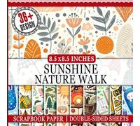 Sunshine Nature Walk Scrapbook Paper: 36 Double-Sided Pages, 85"x85" for DIY Projects, Decoupage, and More