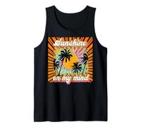 Sunshine On My Mind - Palmera de Verano Retro para Playa de los años 70 Camiseta sin Mangas