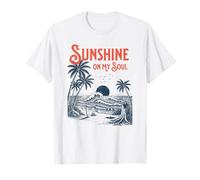 Sunshine on My Soul Retro Beach Summertime Camiseta