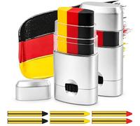 Sunshine smile 2 lápices de maquillaje de Alemania, color negro, rojo, amarillo, bandera de Francia, pintura facial para hombre y mujer - Copa del Mundo 2026