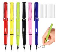 Sunshine smile 6pcs Lápiz Sin Tinta,Bolígrafo Sin Tinta,Lápiz Infinito,Lápiz Eterno Portátil Reutilizable Borrable,Lápiz eterno de escritura ilimitada,Lápices de Dibujo (negro)