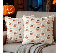 Sunshine smile Juego de 2 Otoño Fundas Cojines 45×45 cm, Blando Cojín Decorativos para Halloween Acción de Gracias Otoño Fiesta de la Cosecha Hogar Sala Estar Sofá salón