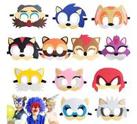 Sunshine smile - Máscaras de animales para niños, máscaras infantiles para colorear, cumpleaños, decoración para fiesta selvática, máscara de fieltro, erizos