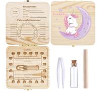 Sunshine smile Zahnfee Geschenke Mädchen,Zahndose Milchzähne Mädchen,Zahnbox für Milchzähne Mädchen Box,Milchzähne Box,Zahnschachtel Milchzähne,Zahnbox Kinder Milchzahnne,Einhorn Zahnschachtel